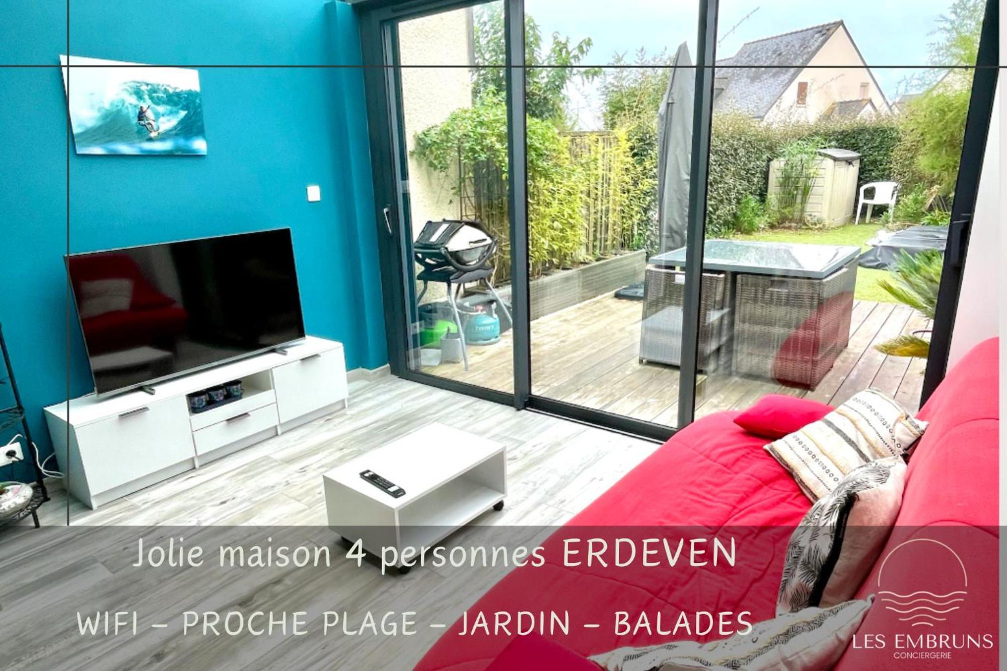 Jolie Petite Maison A 500M De La Plage D'Erdeven Extérieur photo